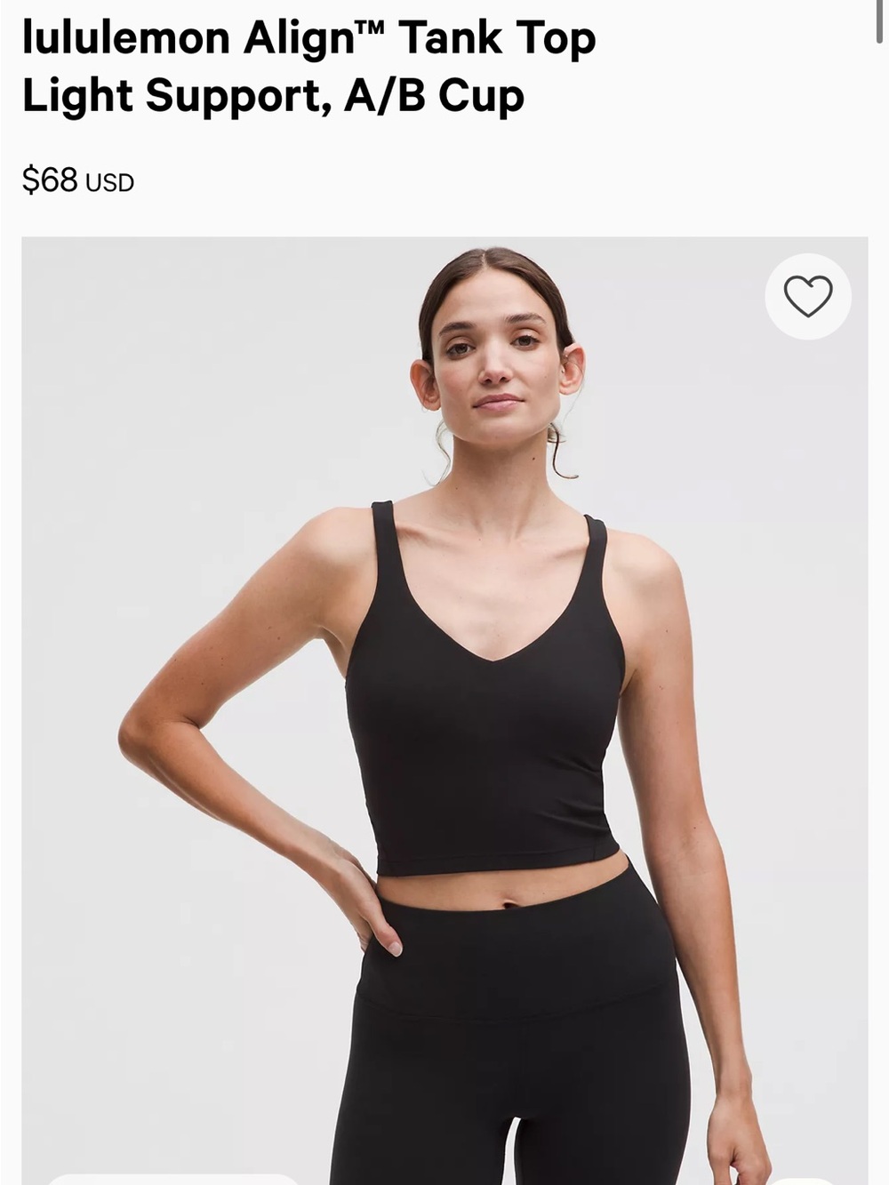lululemon athletica Align™ Tank Top in Black
